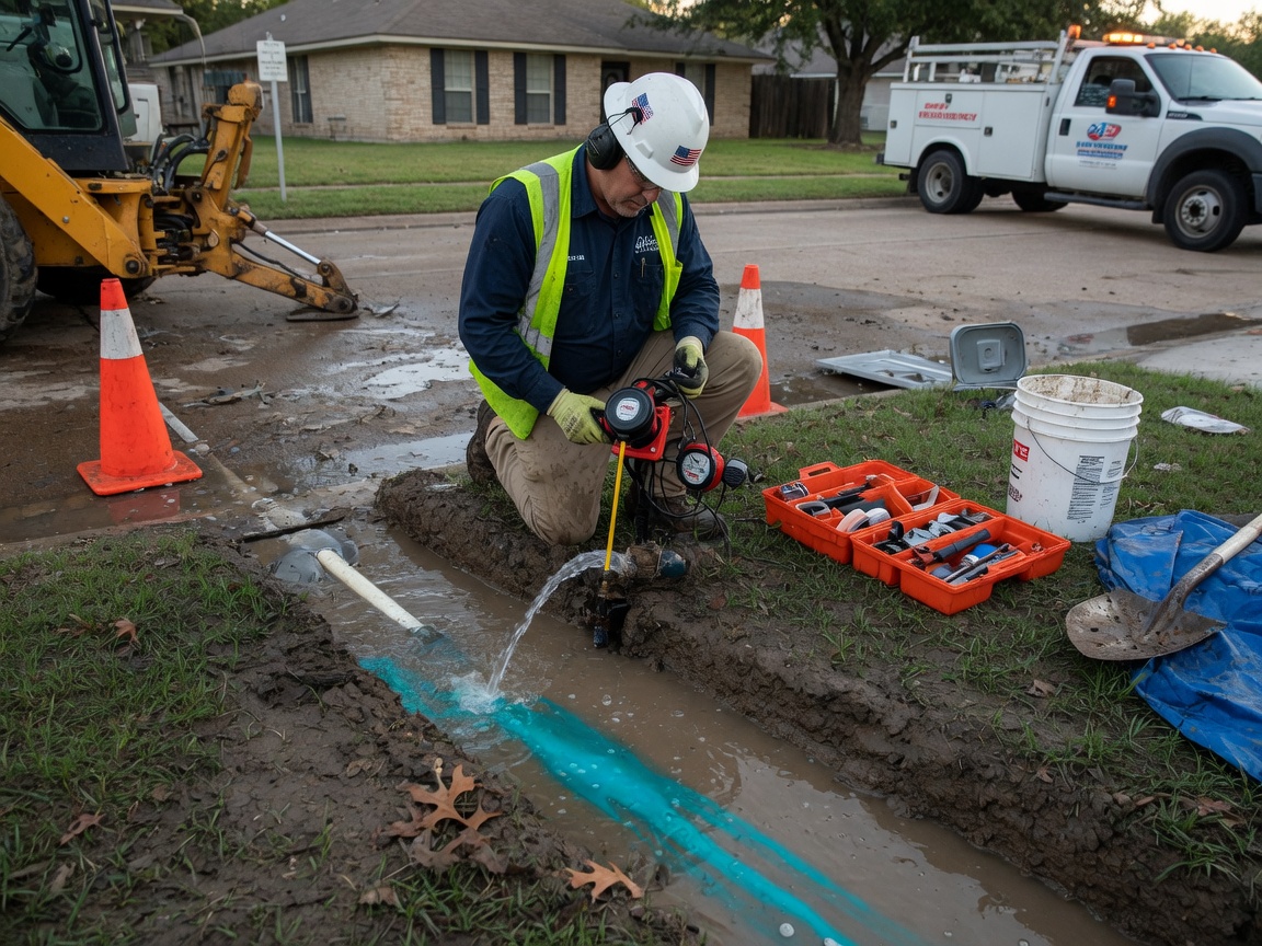 Water Line Leak in The Colony,, TX